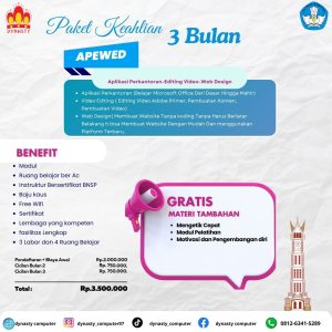 apewed (aplikasi perkantoran + editing video + web design)